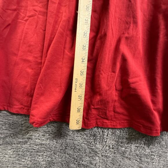 OUGES Womens Red Halter Neck Sleeveless Dress XXL Cotton Blend Tie Back NWT - Picture 4 of 6